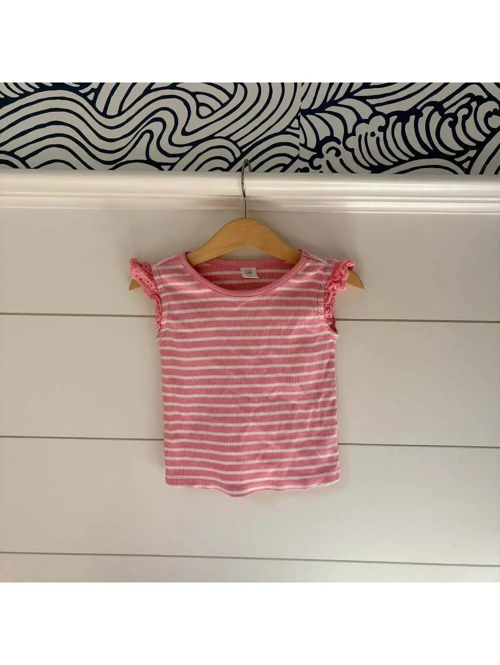 baby gap pink striped tank